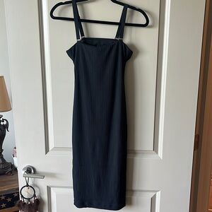 Victoria’s Secret Sport Black Ribbed Maxi Dress